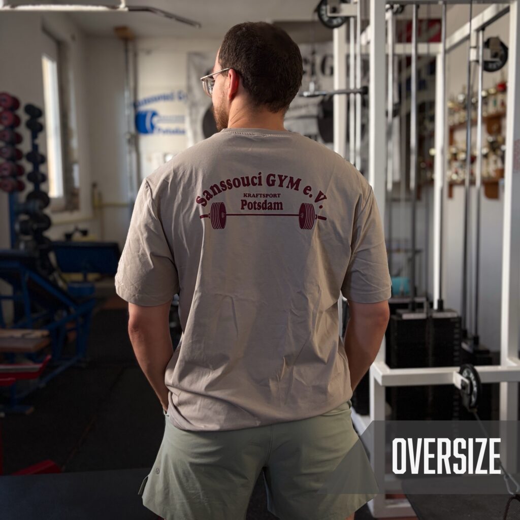 Sanssouci Gym Logo Shirt (Oversize - blau / lila / grau / beige)